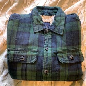 COZY GAP KIDS GREEN WARM FLANNEL JACKET